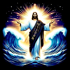 Jesus as Wisdom Walking On Water