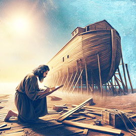 Noah Building the Ark by Faith.